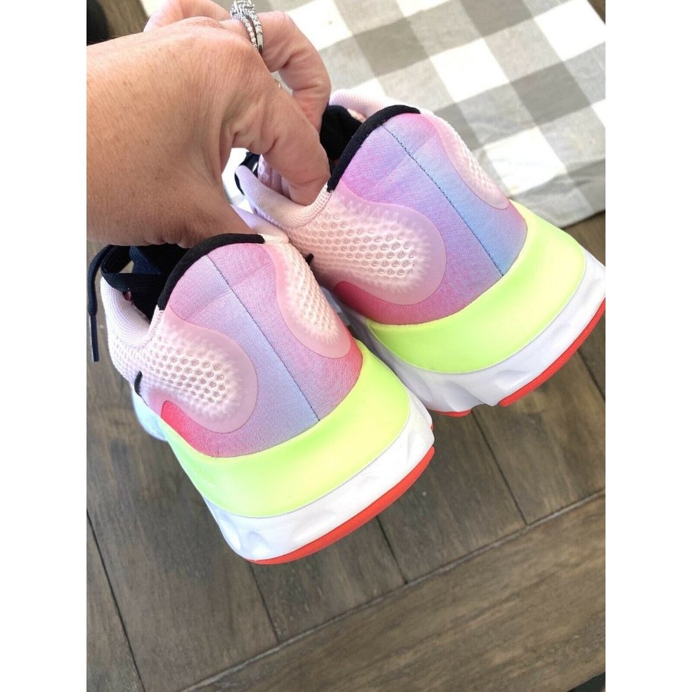 Nike Womens Renew Run CW5637-600 Pink Black Running Shoes Sneakers Size 8.5 - Picture 6 of 11